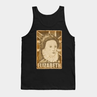 Elizabeth Queen Of England Propaganda Poster Pop Art Tank Top